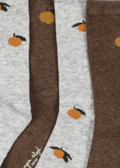 2 pary bawełnianych skarpetek Lemon - KONGES SLØJD