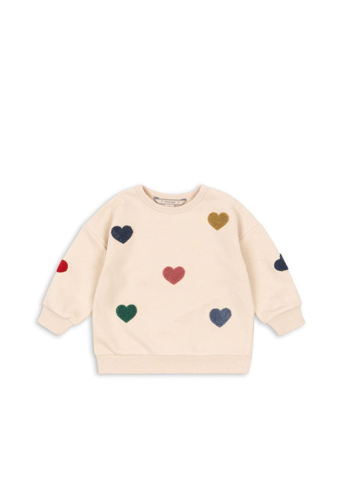 Bawełniana bluza Lou Terry Multi Heart - KONGES SLØJD