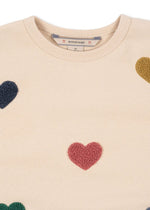 Bawełniana bluza Lou Terry Multi Heart - KONGES SLØJD