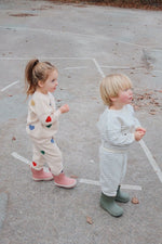 Bawełniana bluza Lou Terry Multi Heart - KONGES SLØJD