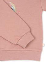 Bawełniana bluza Lou z brokatowym nadrukiem Mahogany Rose - KONGES SLØJD