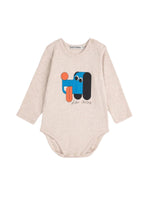 Bawełniane body z długim rękawem Off White - Bobo Choses
