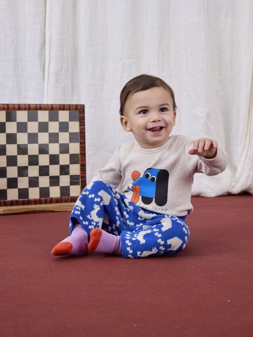 Bawełniane body z długim rękawem Off White - Bobo Choses
