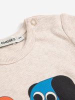 Bawełniane body z długim rękawem Off White - Bobo Choses