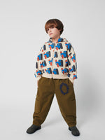 Bluza rozpinana z bawełny organicznej z kapturem Off White - Bobo Choses