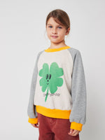 Bluza z bawełny organicznej Heather Grey - Bobo Choses