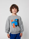 Bluza z bawełny organicznej Heather Grey - Bobo Choses