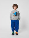 Bluza z bawełny organicznej Heather Grey - Bobo Choses