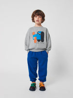 Bluza z bawełny organicznej Heather Grey - Bobo Choses