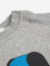 Bluza z bawełny organicznej z pieskiem Light Heather Grey - Bobo Choses