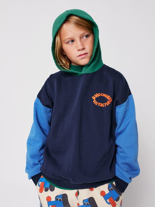 Bluza z kapturem z bawełny organicznej Multicolor - Bobo Choses