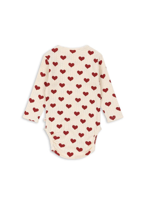 Body z bawełny organicznej Minnie Amour Rouge - KONGES SLØJD