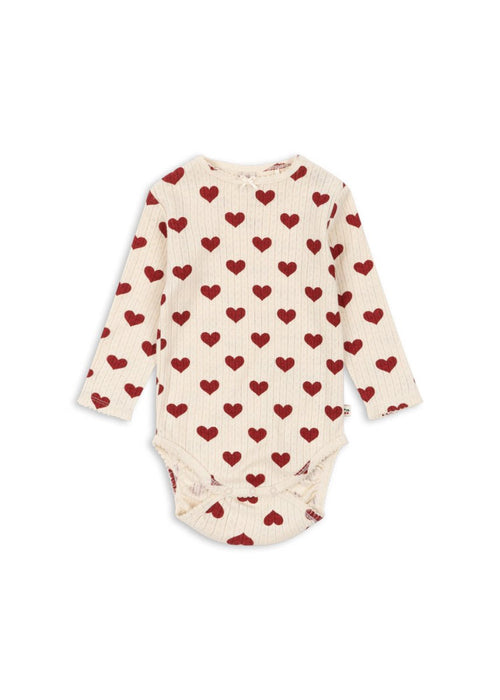 Body z bawełny organicznej Minnie Amour Rouge - KONGES SLØJD