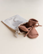 Buciki niechodki z wełny merino Terracotta - Hvid