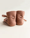 Buciki niechodki z wełny merino Terracotta - Hvid