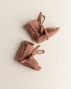 Buciki niechodki z wełny merino Terracotta - Hvid