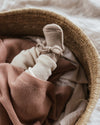 Buciki niechodki z wełny merino Terracotta - Hvid