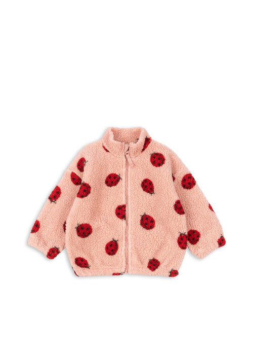 Ciepła polarowa kurtka Jody Ladybug Pink - KONGES SLØJD