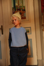 Czapka z wełny merino Beanie Fonzie Kids Light Yellow - Hvid