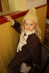 Czapka z wełny merino Beanie Fonzie Kids Light Yellow - Hvid