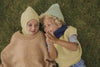 Czapka z wełny merino Beanie Fonzie Kids Light Yellow - Hvid