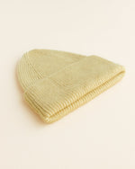 Czapka z wełny merino Beanie Fonzie Kids Light Yellow - Hvid
