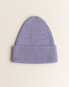 Czapka z wełny merino Beanie Fonzie Kids Lilac - Hvid