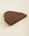 Czapka z wełny merino Beanie Fonzie Kids Mocha - Hvid