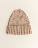 Czapka z wełny merino Beanie Fonzie Kids Sand - Hvid