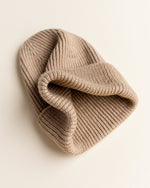 Czapka z wełny merino Beanie Fonzie Kids Sand - Hvid