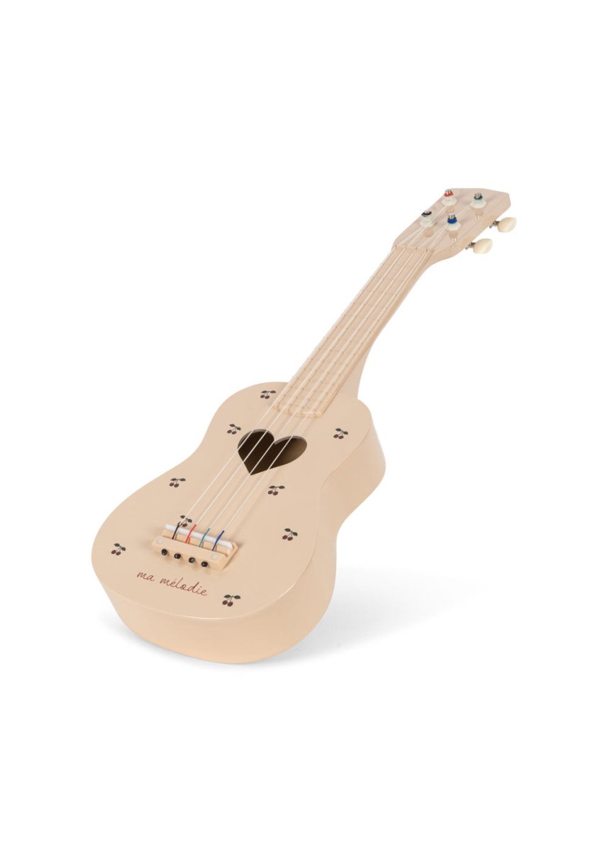 Drewniana gitara dla dzieci ukulele Glossy Cherry - KONGES SLØJD