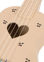 Drewniana gitara dla dzieci ukulele Glossy Cherry - KONGES SLØJD