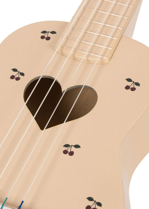 Drewniana gitara dla dzieci ukulele Glossy Cherry - KONGES SLØJD
