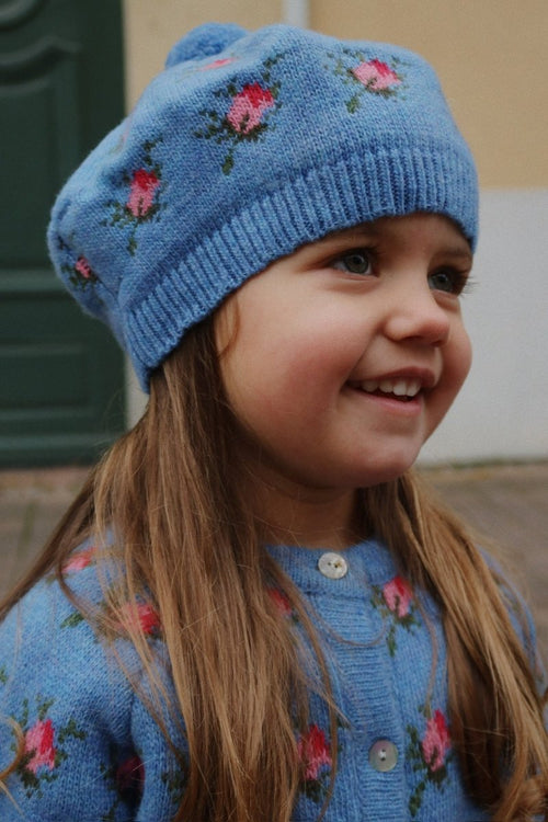 Dzianinowy beret z mieszanki wełny Rosie Shades - KONGES SLØJD
