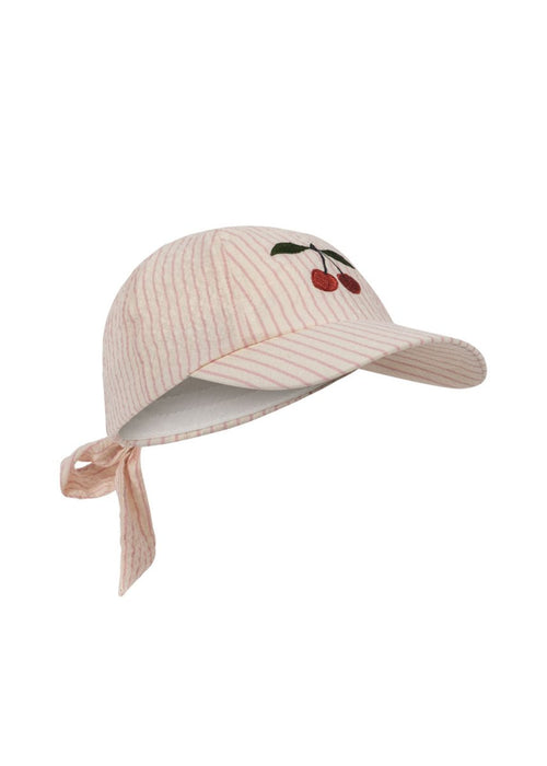 Dziecięca czapka z daszkiem Ellie Peony Stripe - KONGES SLØJD
