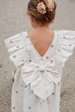 Dziecięca sukienka z kokardą Evia CHERRY COEUR - KONGES SLØJD