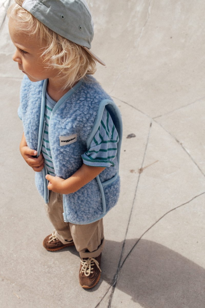 Kamizelka dziecięca z wełny merino limited edition Blue - Meggstore