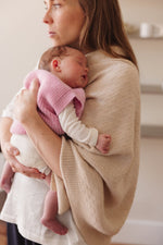 Kamizelka z wełny merino Harvey Baby Cotton Candy - Hvid