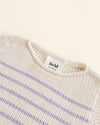 Kamizelka z wełny merino Harvey Baby Cream/Lilac - Hvid