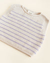 Kamizelka z wełny merino Harvey Baby Cream/Lilac - Hvid