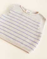 Kamizelka z wełny merino Harvey Baby Cream/Lilac - Hvid
