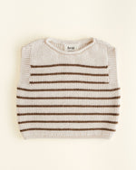 Kamizelka z wełny merino Harvey Baby Cream/Mocha - Hvid