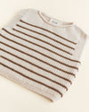 Kamizelka z wełny merino Harvey Baby Cream/Mocha - Hvid