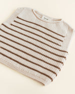 Kamizelka z wełny merino Harvey Baby Cream/Mocha - Hvid