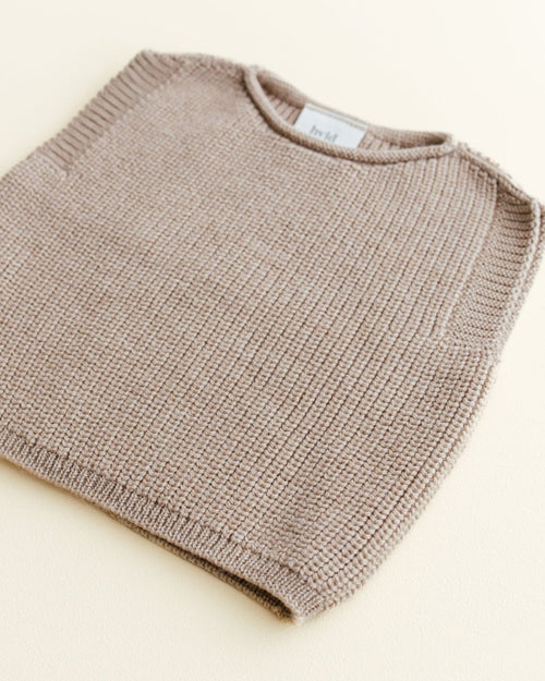 Kamizelka z wełny merino Harvey Baby Sand - Hvid