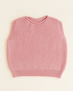 Kamizelka z wełny merino Harvey Kids Bubblegum - Hvid