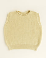 Kamizelka z wełny merino Harvey Kids Light Yellow - Hvid