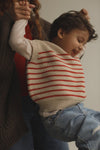 Kamizelka z wełny merino Harvey Kids Sand - Hvid