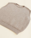 Kamizelka z wełny merino Harvey Kids Sand - Hvid