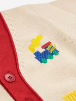 Kardigan z bawełny organicznej Bobo Choo Choo Off White - Bobo Choses